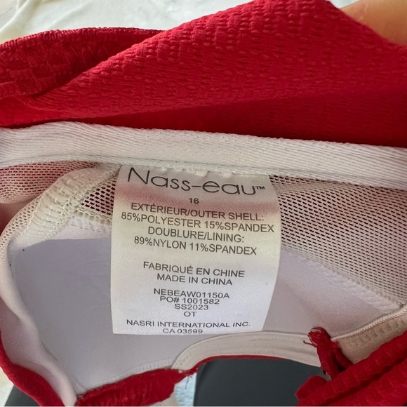 Red Bandeau Bikini Top - Picture 5 of 5